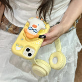 3D Glasses Duck Case with Stand for iPhone
